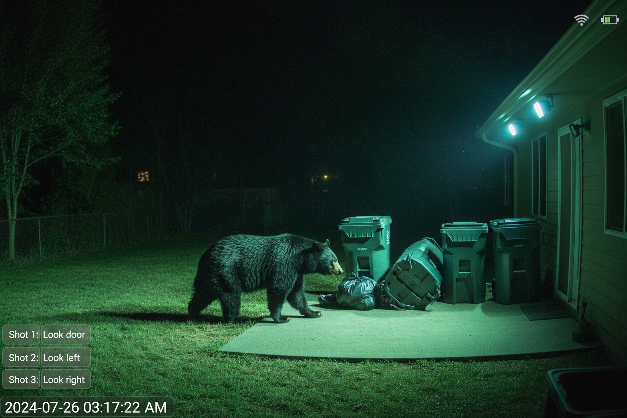 Security Footage - Bear Detected